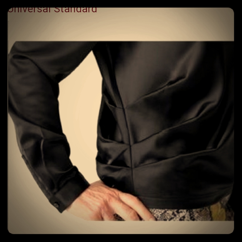 Universal Standard Lucina Satin Gathered Tie Top